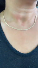 Load image into Gallery viewer, 18k Gold Filled Snake Chain Necklace: 2mm Flat Braid, 16 Inch
