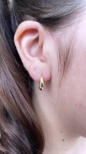 Load image into Gallery viewer, 18k Gold Filled Plain Tear Drop Shaped Huggie Hoop Earrings In All Sizes