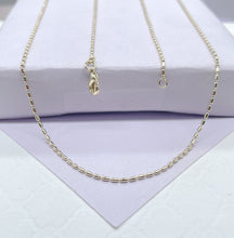 Load image into Gallery viewer, 18k Gold Filled 18 Inches Rectangle Bar Beaded Chain