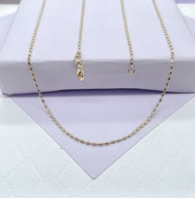 Load image into Gallery viewer, 18k Gold Filled 18 Inches Rectangle Bar Beaded Chain