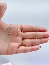 Load image into Gallery viewer, 18k Gold Filled 18 Inches Rectangle Bar Beaded Chain