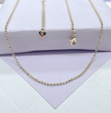 Load image into Gallery viewer, 18k Gold Filled 18-Inch-Thick Shinny Little Ball Chain, Gold Shinny Small Dots Chain And Jewelry Making Supplies