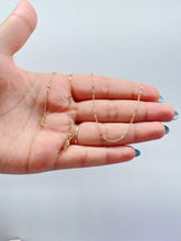 Load image into Gallery viewer, 18k Gold Filled 18 Inch 1mm Double-Bar Satellite Chain Featuring Oval Curb Link Style