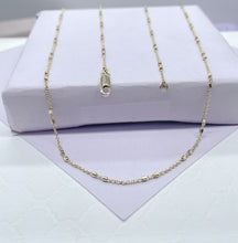 Load image into Gallery viewer, 18k Gold Filled Satellite Chain Necklace: Oval Curb Link, 18 Inch
