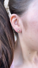 Load image into Gallery viewer, 18k Gold Filled Stud Earrings Set: Beach Starfish, Palm, Stone