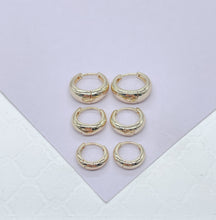 Load image into Gallery viewer, 18k Gold Filled Plain Tear Drop Shaped Huggie Hoop Earrings In Three Sizes