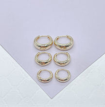 Load image into Gallery viewer, 18k Gold Filled Plain Tear Drop Shaped Huggie Hoop Earrings In All Sizes