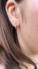 Load image into Gallery viewer, 18k Gold Filled Plain Tear Drop Shaped Huggie Hoop Earrings In Three Sizes