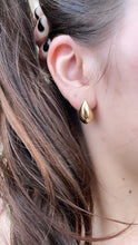 Load image into Gallery viewer, 18k Gold Filled Chunky Solid Round Smooth Chunk XL Tear Drop Earring