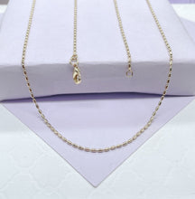 Load image into Gallery viewer, 18k Gold Filled 18 Inches Rectangle Bar Beaded Chain
