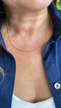 Load image into Gallery viewer, 18k Gold Filled 18 Inch Thin Dainty Long Bar Spear Shaped Link Chain