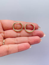 Load image into Gallery viewer, 18k Gold Filled Huggie Hoop Earrings: Small Sharp Edged Hoops