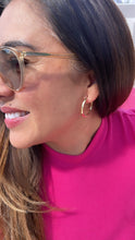 Load image into Gallery viewer, 18k Gold Filled Huggie Hoop Earrings: Small Sharp Edged Hoops