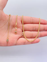 Load image into Gallery viewer, 18K Gold Filled 2mm Wheat Link Tube ,Daily Jewlery, Dainty Necklace,
