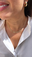 Load image into Gallery viewer, 18k Gold Filled Interspeed Choker Necklace: Snake Link Chain
