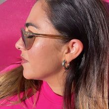 Load image into Gallery viewer, 18k Gold Filled 6.5mm Thick Plain Smooth Open Ended Hoop Earrings