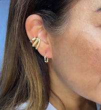 Load image into Gallery viewer, 18k Gold Filled Plain 3 Row Earring Cuff