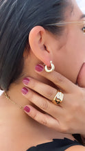 Load image into Gallery viewer, 18k Gold Filled Small 15mm Thick Chunky Hoop Earring