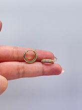 Load image into Gallery viewer, 18k Gold Filled Huggie Earrings with Micro CZ