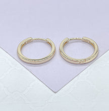 Load image into Gallery viewer, 18k Gold Filled Huggie Hoop Earrings: Small Sharp Edged Hoops