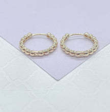 Load image into Gallery viewer, 18k Gold Filled Tiny 2mm Large Dainty Hoop Earring