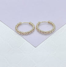 Load image into Gallery viewer, 18k Gold Filled Tiny 2mm Large Dainty Hoop Earring