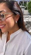 Load image into Gallery viewer, 18k Gold Filled Pave CZ Tear Drop Earrings - Chunky Dangle