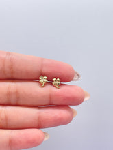 Load image into Gallery viewer, 18k Gold Filled Clover Stud Earrings - Dainty St Patrick's Jewelry