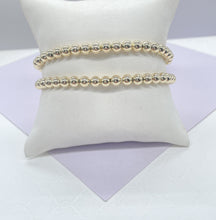 Load image into Gallery viewer, 18k Gold Filled Elastic Beaded Bracelet Available in 3 Sizes, Beaded Bracelet, Dainty Bracelet, Gold filled Bracelet, Gifts for her.