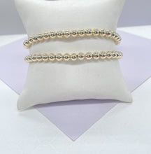 Load image into Gallery viewer, 18k Gold Filled Beaded Bracelet: Dainty Elastic Bracelet