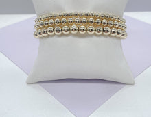 Load image into Gallery viewer, 18k Gold Filled Beaded Bracelet: Dainty Elastic Bracelet