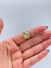 Load image into Gallery viewer, 18k GoldFilled Adjustable Oval Hammered Dome Ring, Boho Ring