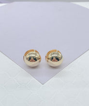 Load image into Gallery viewer, 18k Gold Filled Sphere Hoop Earrings: Minimalist Huggie Hoops