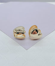 Load image into Gallery viewer, 18k Gold Filled Puffy Heart Huggie Earrings