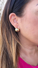Load image into Gallery viewer, 18k Gold Filled Sphere Hoop Earrings: Minimalist Huggie Hoops