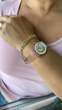 Load image into Gallery viewer, 18k Gold Filled Flat Wave Linked Chain Bracelet