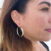Load image into Gallery viewer, 18k Gold Filled 4mm Thick Plain Smooth Classic Hoop Earrings