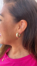 Load image into Gallery viewer, 18k Gold Filled Chunky Bubble Grain-Textured 8mm Open Hoop Earring