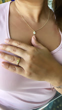 Load image into Gallery viewer, 18k Gold Filled Plain Dainty Minimalist Dainty Signet plaque Statement Ring