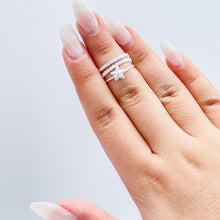 Load image into Gallery viewer, 925 Sterling Silver Beach Themed 3 Rows With Star Fish Ring