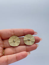 Load image into Gallery viewer, 18k Gold Filled Wave Stud Earrings: Melted Texture, Dainty Jewelry