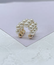 Load image into Gallery viewer, 18k Gold Filled XL 3 Layered Pearl Cuff,