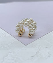 Load image into Gallery viewer, 18k Gold Filled XL 3 Layered Pearl Ear Cuff