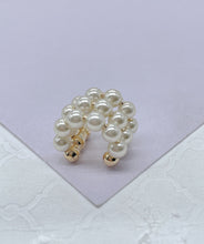 Load image into Gallery viewer, 18k Gold Filled XL 3 Layered Pearl Ear Cuff