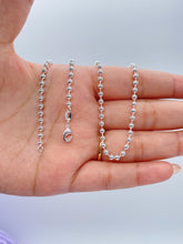 Load image into Gallery viewer, 18k Gold Filled Beaded Chain: 3mm Extra Long Military Link, 28 Inch
