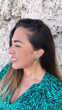 Load image into Gallery viewer, 18k Gold Filled Wave Stud Earrings: Dainty Contemporary Jewelry