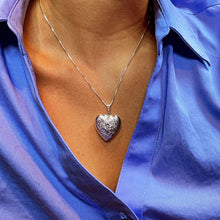 Load image into Gallery viewer, Silver Filled Heart Locket Picture, Pendant Charm Necklace, Love Gift Women, Family Gift, Supplies