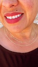 Load image into Gallery viewer, 14k Solid Gold Satellite Chain: Dainty Oval Curb Link Necklace