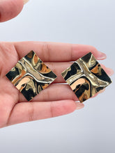 Load image into Gallery viewer, 18k Gold Filled Hammered Rombus Stud Earrings: Max Size Disks