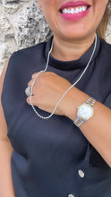 Load image into Gallery viewer, 18k Gold Filled Beaded Chain: 3mm Extra Long Military Link, 28 Inch